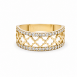 10K Yellow Gold with Cz Fashion Women's Ring