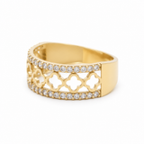 10K Yellow Gold with Cz Fashion Women's Ring
