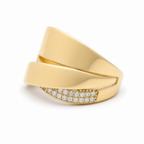 10K Yellow Gold With Cz Fashion Women's Ring