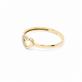 10K Yellow Gold Heart With CZ Fashion Women's Ring