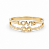 10K Yellow Gold Infiniti Fashion Women's Ring