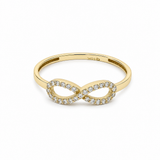 10K Yellow Gold Infiniti With CZ Fashion Women's Ring