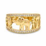 10K Yellow Gold Lucky Band Fashion Women's Ring