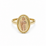 10K Yellow Gold Saint Judas Fashion Women's Ring