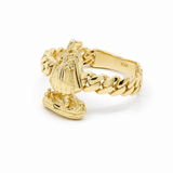 10K Yellow Gold Virgen De La Caridad Fashion Women's Ring