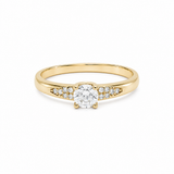 14K Yellow Gold Engagement With Cz Fashion Women's Ring