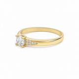 14K Yellow Gold Engagement With Cz Fashion Women's Ring