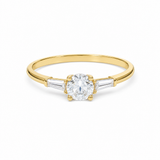 14K Yellow Gold Solitaire With Cz Fashion Women's Ring