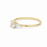 14K Yellow Gold Solitaire With Cz Fashion Women's Ring