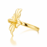 14K Yellow Gold Flower Women's Ring