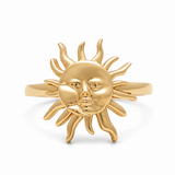 14K Yellow Gold Sun Fashion Women's Ring