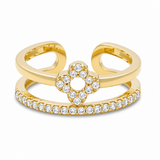 14K Yellow Gold Heart Fashion Women's Ring