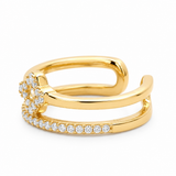 14K Yellow Gold Heart Fashion Women's Ring