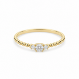 14K Yellow Gold  Fashion With Cz Women's Ring