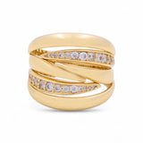 14K Yellow Gold  Fashion with Cz Women's Ring