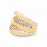 14K Yellow Gold  Fashion with Cz Women's Ring