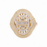 14K Yellow Gold Fashion  with Cz Women's Ring