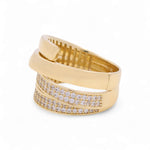 14K Yellow Gold Fashion with Cz Women's Ring