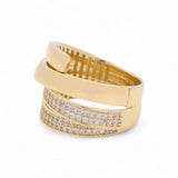14K Yellow Gold Fashion with Cz Women's Ring