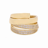 14K Yellow Gold Fashion with Cz Women's Ring