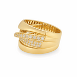 14K Yellow Gold Fashion with Cz Women's Ring