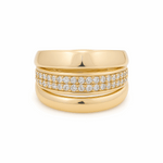 14K Yellow Gold Fashion with Cz Women's Ring