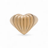14K Yellow Gold  Fashion  Heart Women's Ring