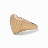 14K Yellow Gold  Fashion  Heart Women's Ring