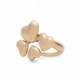 14K Yellow Gold  Four Hearts Fashion  Women's Ring