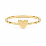 14K Yellow Gold Heart Fashion Women's Ring