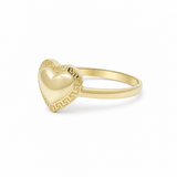 14K Yellow Gold Heart Fashion Women's Ring