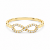 14K Yellow Gold Infiniti With Cz Fashion Women's Ring