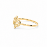 14K Yellow Gold Hand Of Fatima Fashion Women's Ring