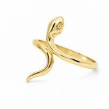 14K Yellow Gold Snake Fashion Women's Ring