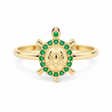 14K Yellow Gold Turle Fashion Women's Ring