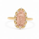 10K Two Tone Rose/Yellow Gold Guadalupe Fashion Women's Ring