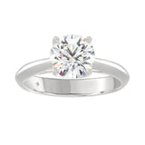 14K White Gold  Solitaire Rings with 2.00Tw of Lab Grown Diamond