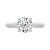 14K White Gold  Solitaire Rings with 2.00Tw of Lab Grown Diamond