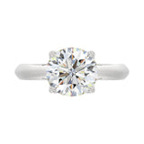 14K White Gold  Solitaire Rings with 3.00Tw of Lab Grown Diamond