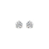 14K White Gold  Stud  Earrings with 1.00Tw Round Lab Grown Diamond