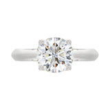 14K White Gold  Solitaire Rings with 2.50Tw of Lab Grown Diamond