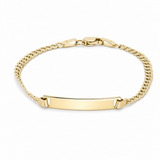 14K Yellow Gold Curb Baby Id  Bracelet