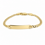 14K Yellow Gold Curb Baby Id  Bracelet