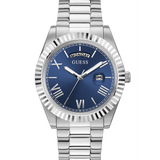 GUESS Mens Silver Tone Day/Date Watch