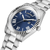 GUESS Mens Silver Tone Day/Date Watch