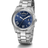 GUESS Mens Silver Tone Day/Date Watch