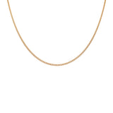 14K  Yellow Gold  Hollow Cuban Link Chain 16"