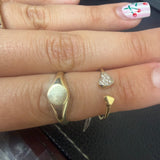 two yellow gold rings