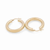 10K Yellow Gold Medium Hoop Earrings Miral Jewelry