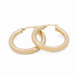 10K Yellow Gold Large Hoop Earrings Miral Jewelry